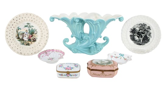 Seven Assorted Porcelain Table Articles