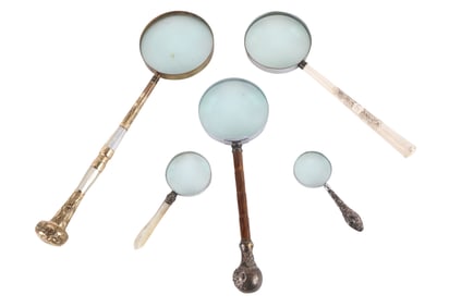 Five Vintage Magnifying Glasses