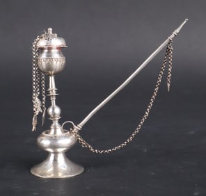 Antique Silver Opium Pipe