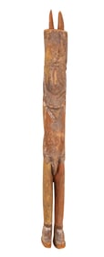 African Carved and Painted Wood Male Figure