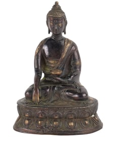 Southeast Asian Bronze Seated Buddha