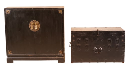 Chinese Ebonized Hardwood Trunk