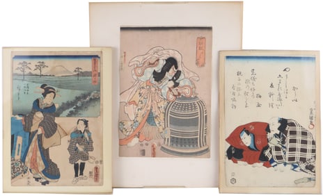Three Japanese Woodblock Prints