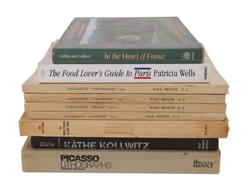 Nine Assorted Books About Art and France