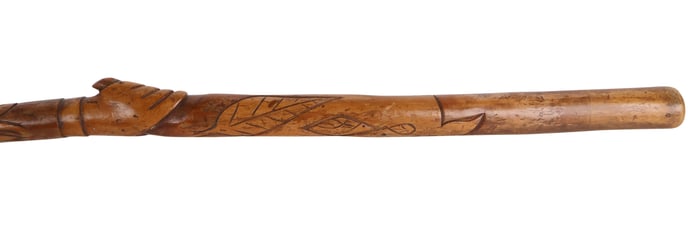 Folk Carved Friendship Cane