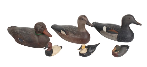 Pair of Holger Smith Gadwall Decoys