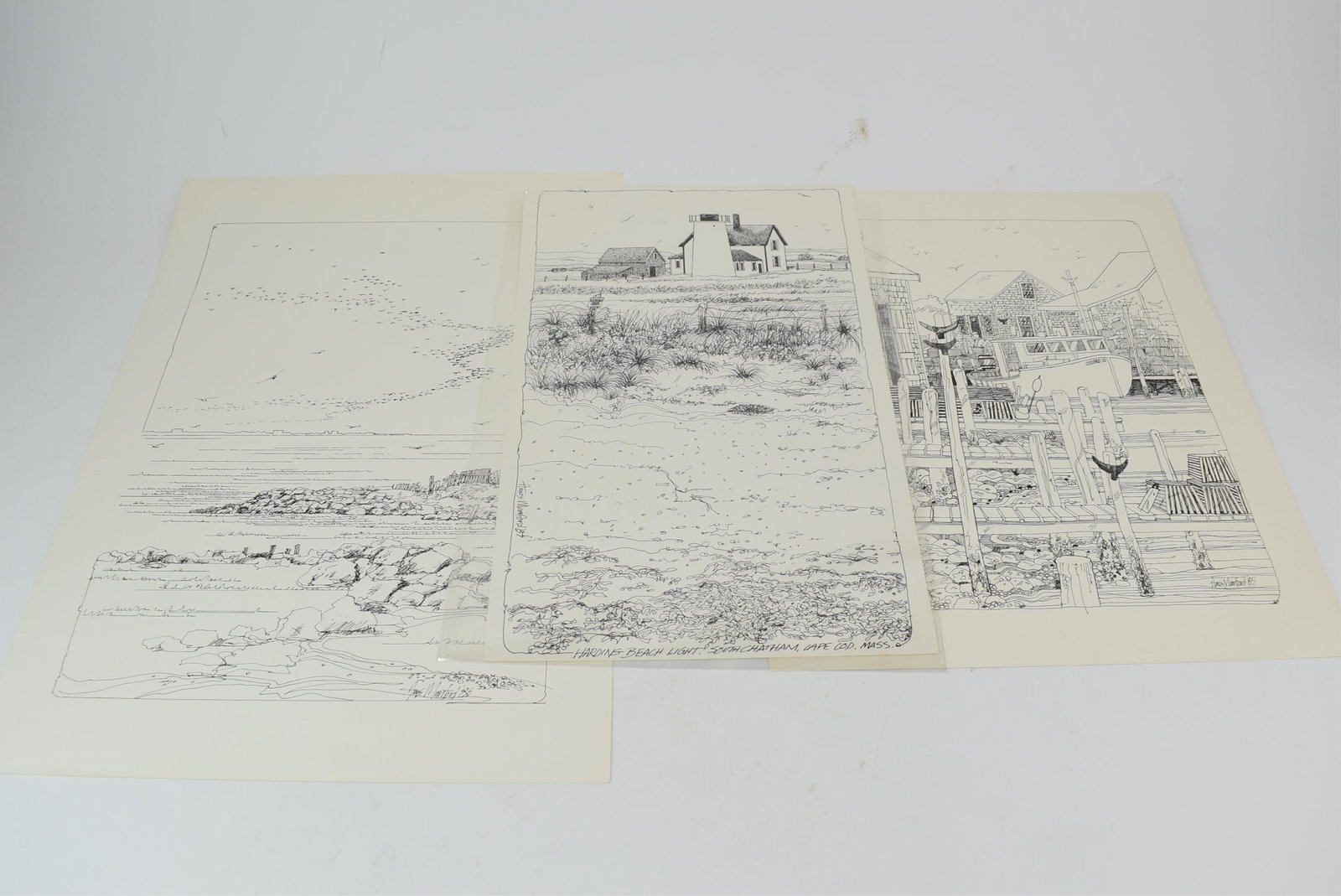 Amos Mumford, Three Cape Cod Landscapes, Engravings (1 of 10)
