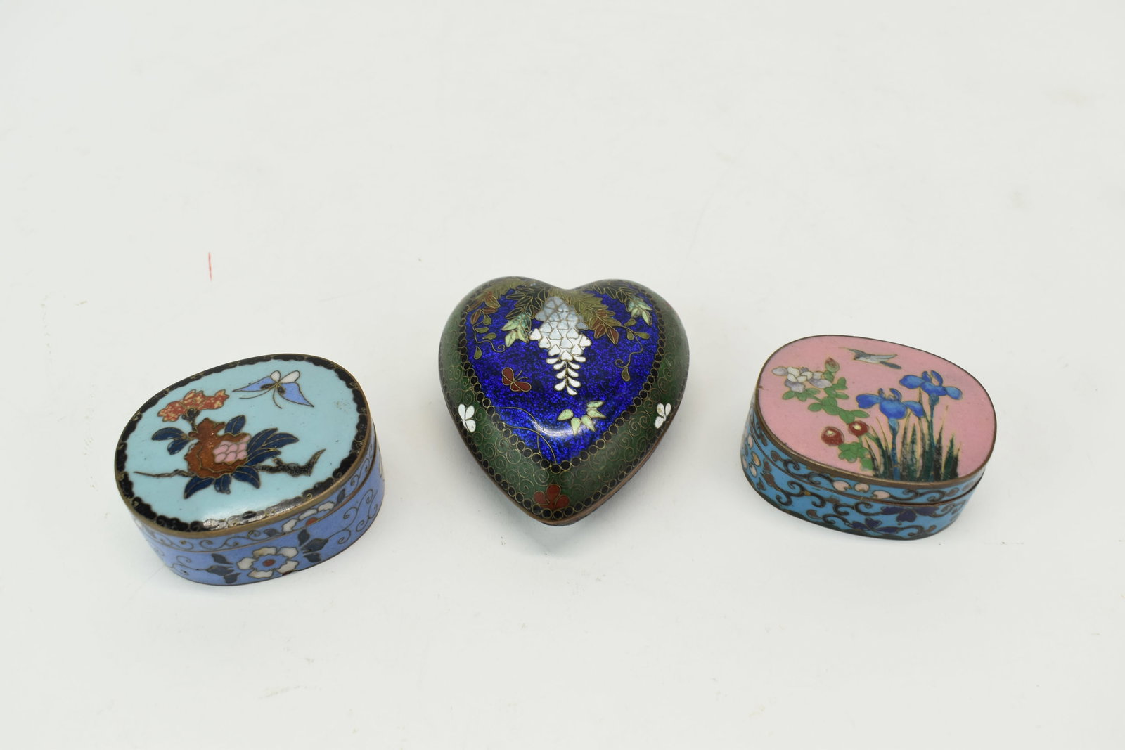 Group of Three Asian Assorted Cloisonne Boxes (1 of 11)