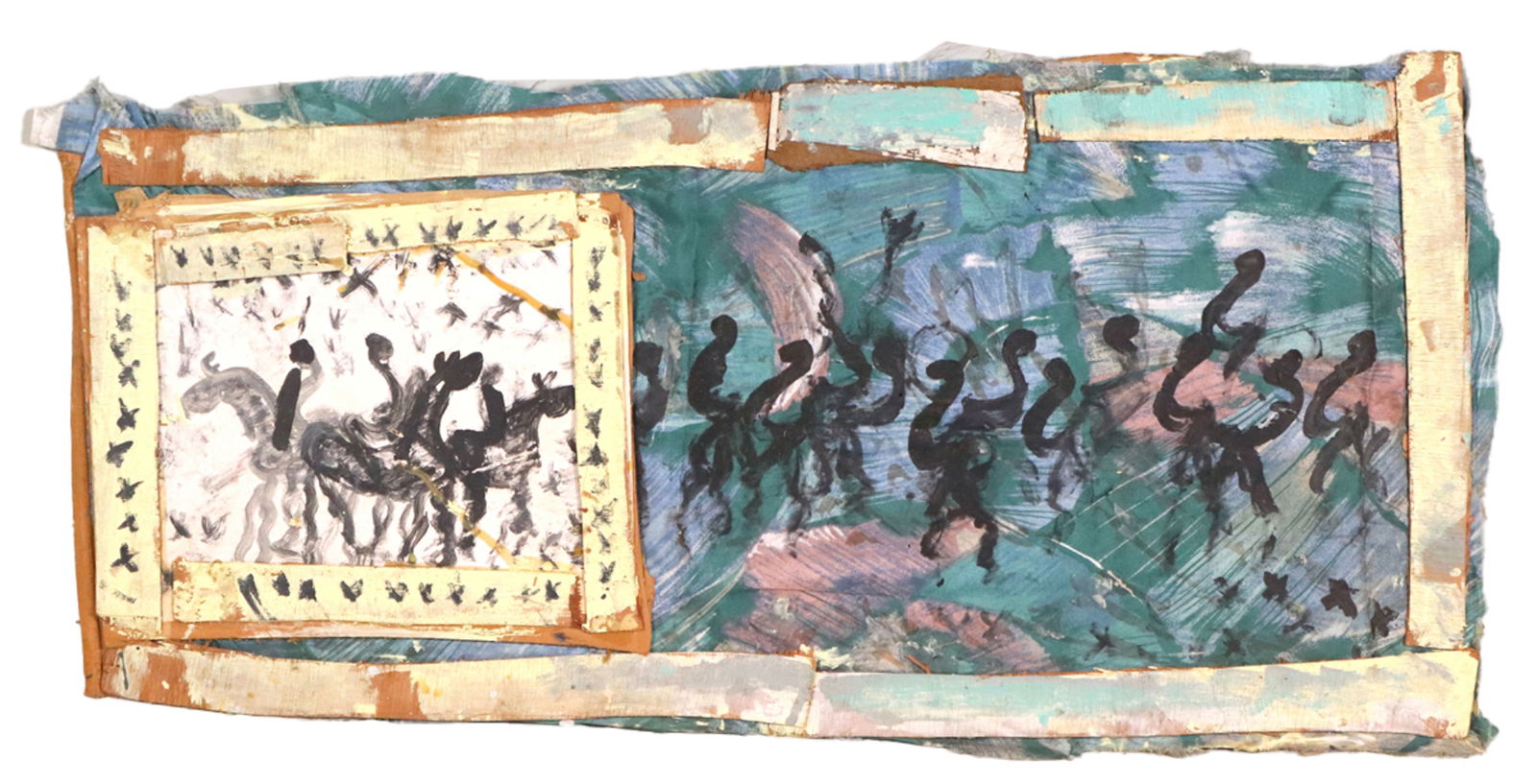 Purvis Young, American 1943-2010, Untitled, Mixed Media (1 of 7)