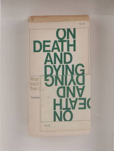 Sam Moyer, 1983-, On Death and Dying, Collage: Sam Moyer1983-On Death and DyingCollage2009. Book torn and loose. Framed in shadow box.Provenance: The Journal Gallery, Brooklyn, NY;Property from a Private New England CollectionSight 6 1
