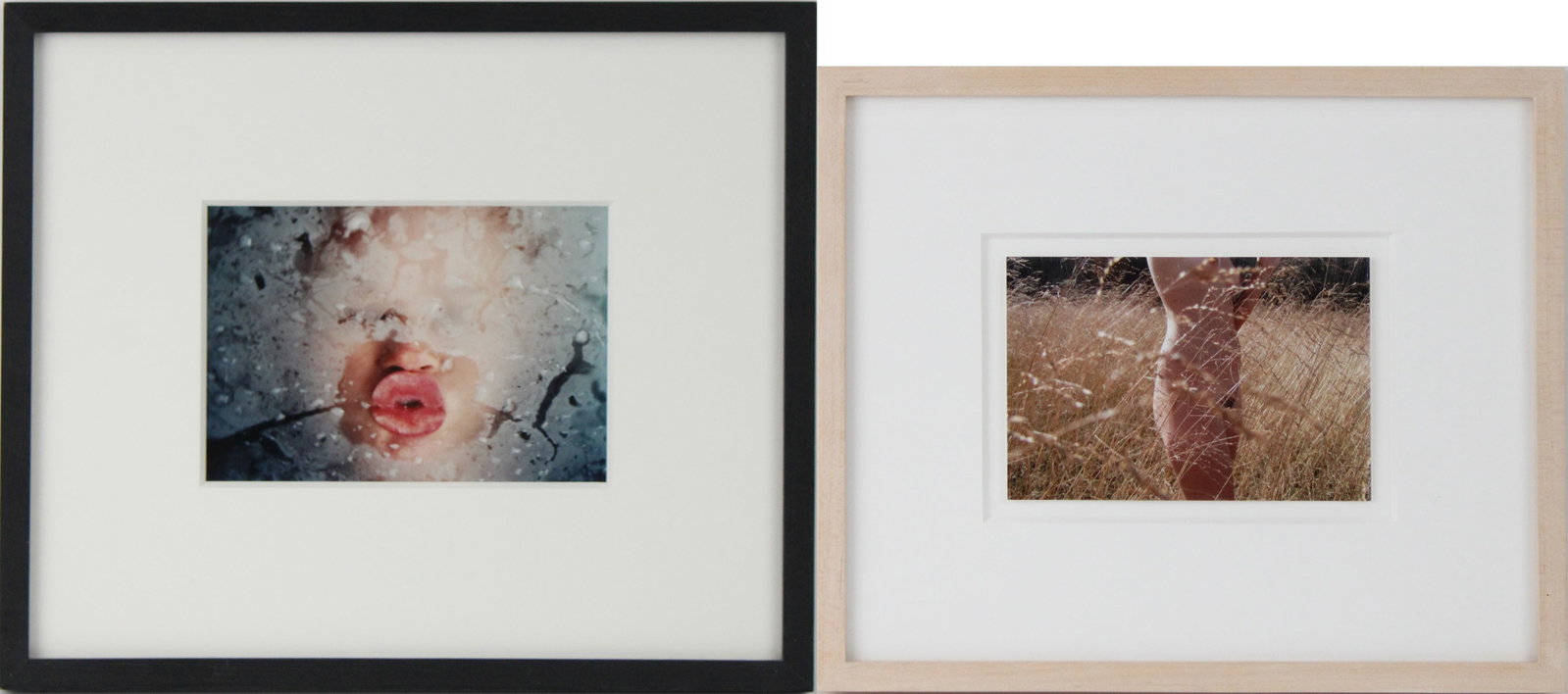 Holly Lynton, Woman Kissing Ice, Color Photograph: Holly Lynton Woman Kissing Ice Color Photograph Together with a color photograph of a nude woman in wheat field, possibly Alex Willard. 2 pieces Sight: 4 1/2 x 6 1/2 in. (11.4 x 16.5 cm.), Frame: 11 1