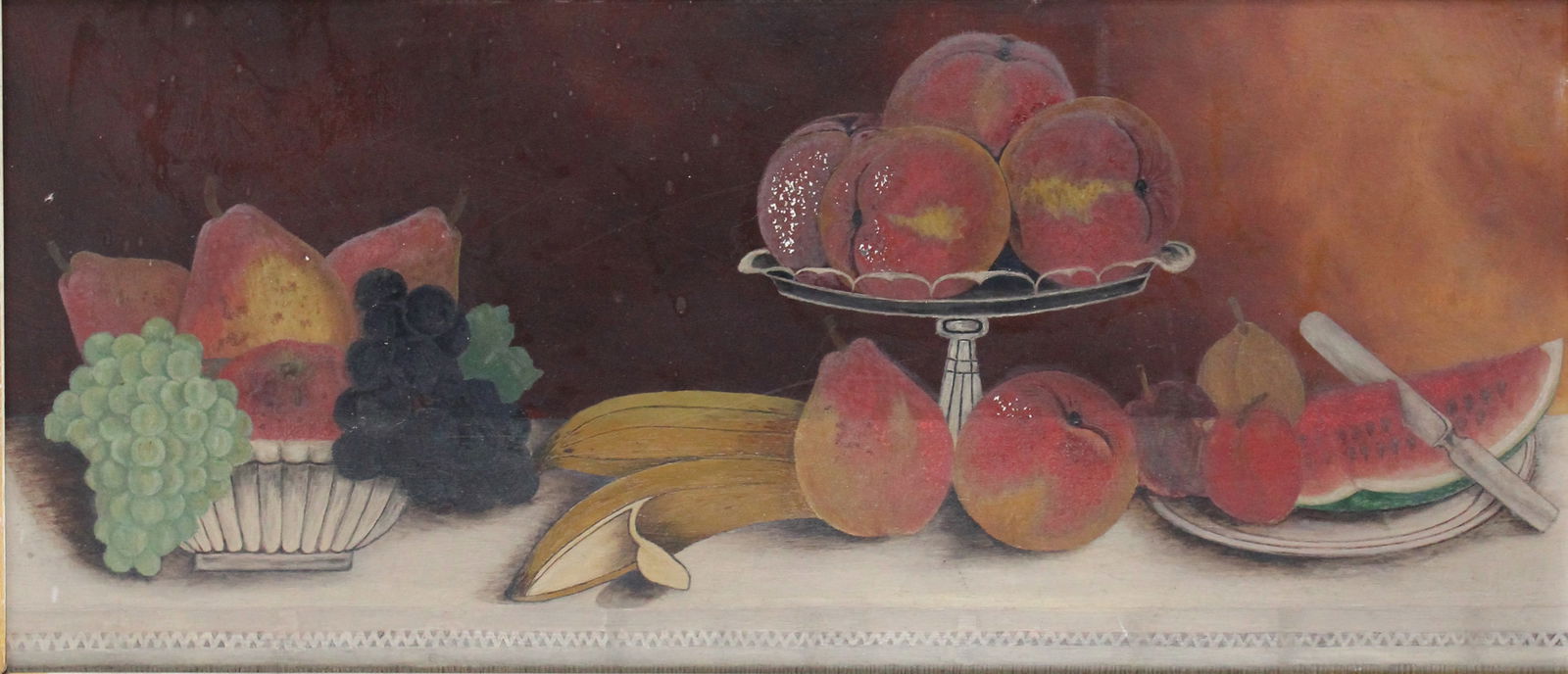 American School 19th C., Fruit Still Life, Oil on Board (1 of 5)