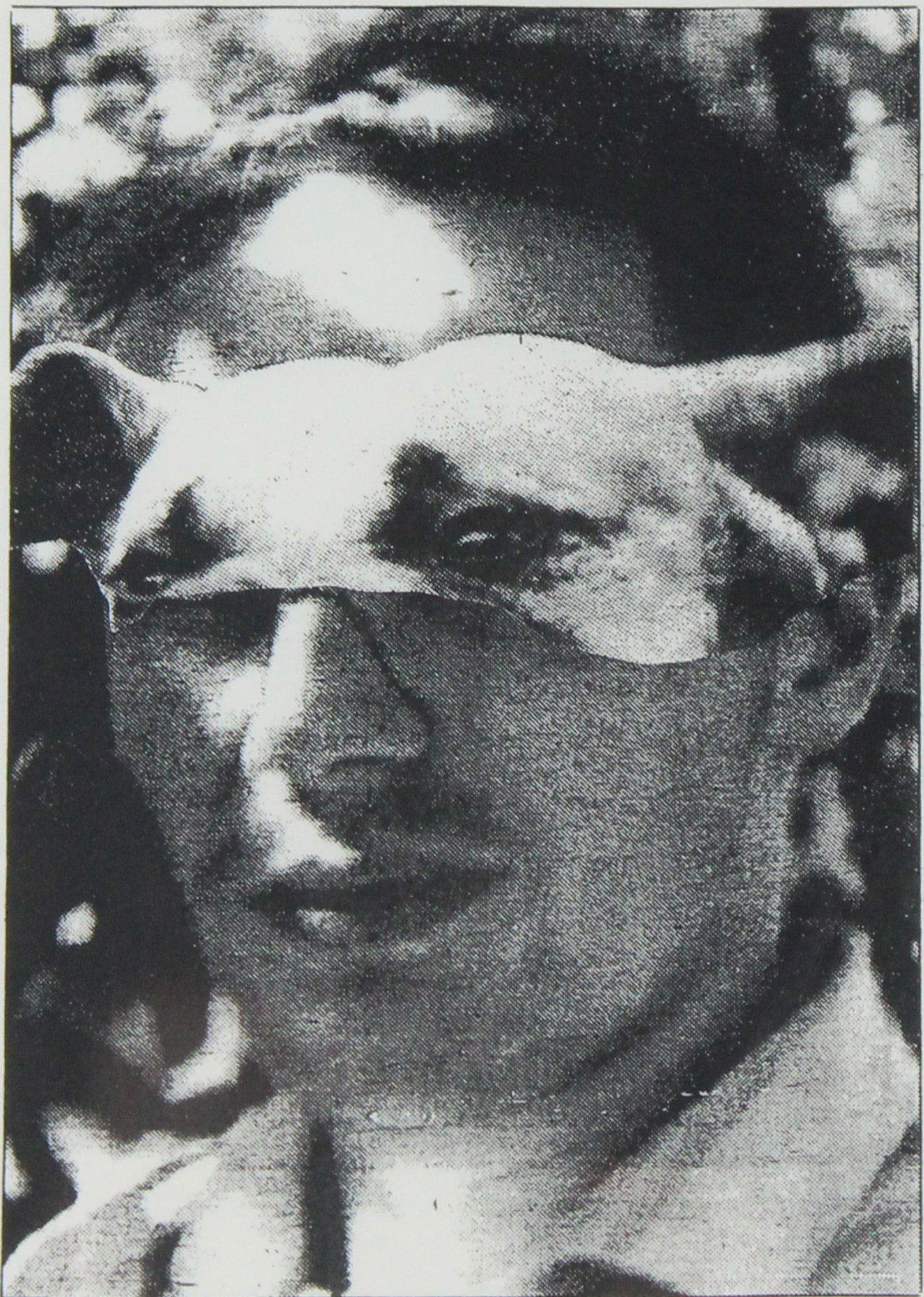 Douglas Kolk, 1963-2014, Collage of Man, Print: Douglas Kolk1963-2014Collage of ManPrintSigned in pencil l.r. and dated 93.Sight: 11 x 8 1/2 in. (27.9 x 21.6 cm.), Frame: 13 1/2 x 11 1/4 in. (34.3 x 28.6 cm.)