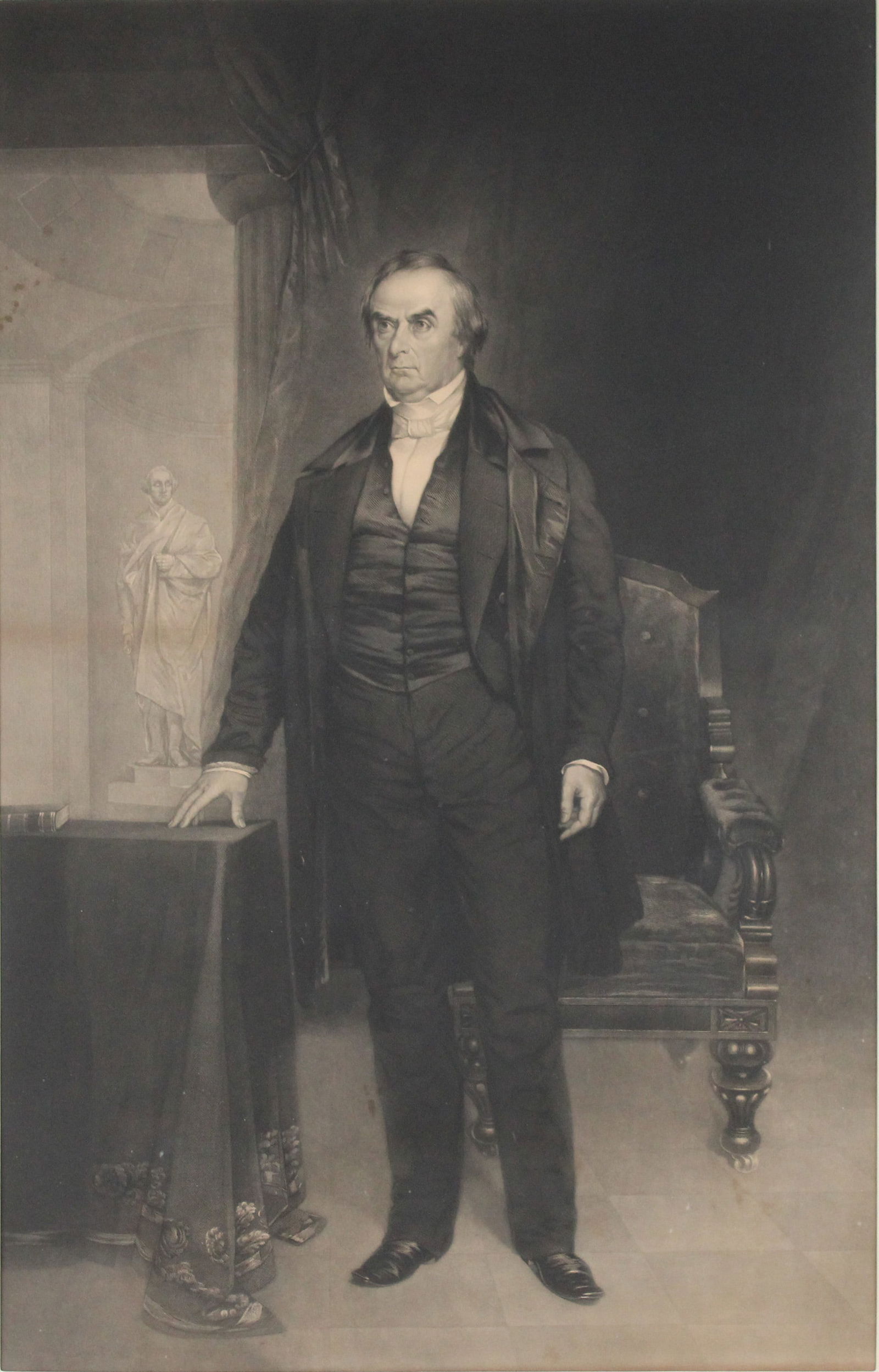 After Chester Harding, Secretary of State Daniel Webster, Print: After Chester HardingSecretary of State Daniel WebsterPrintSecretary of State under William Henry Harrison and a Massachusetts Senator.Provenance: Property from a Private 5th Ave, New York CollectorSi