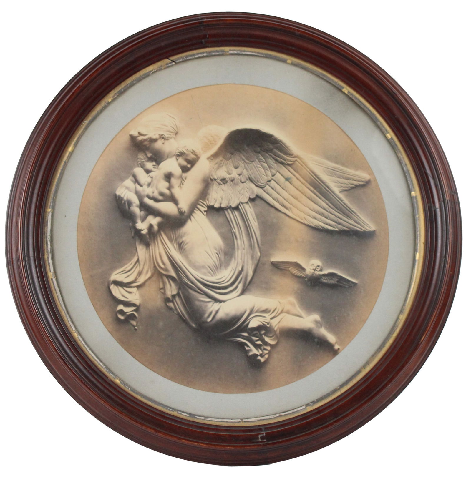 After Bertel Thorvaldsen, Danish 1768-1844, Night with Her Children, Sleep and Death, Black & White (1 of 4)