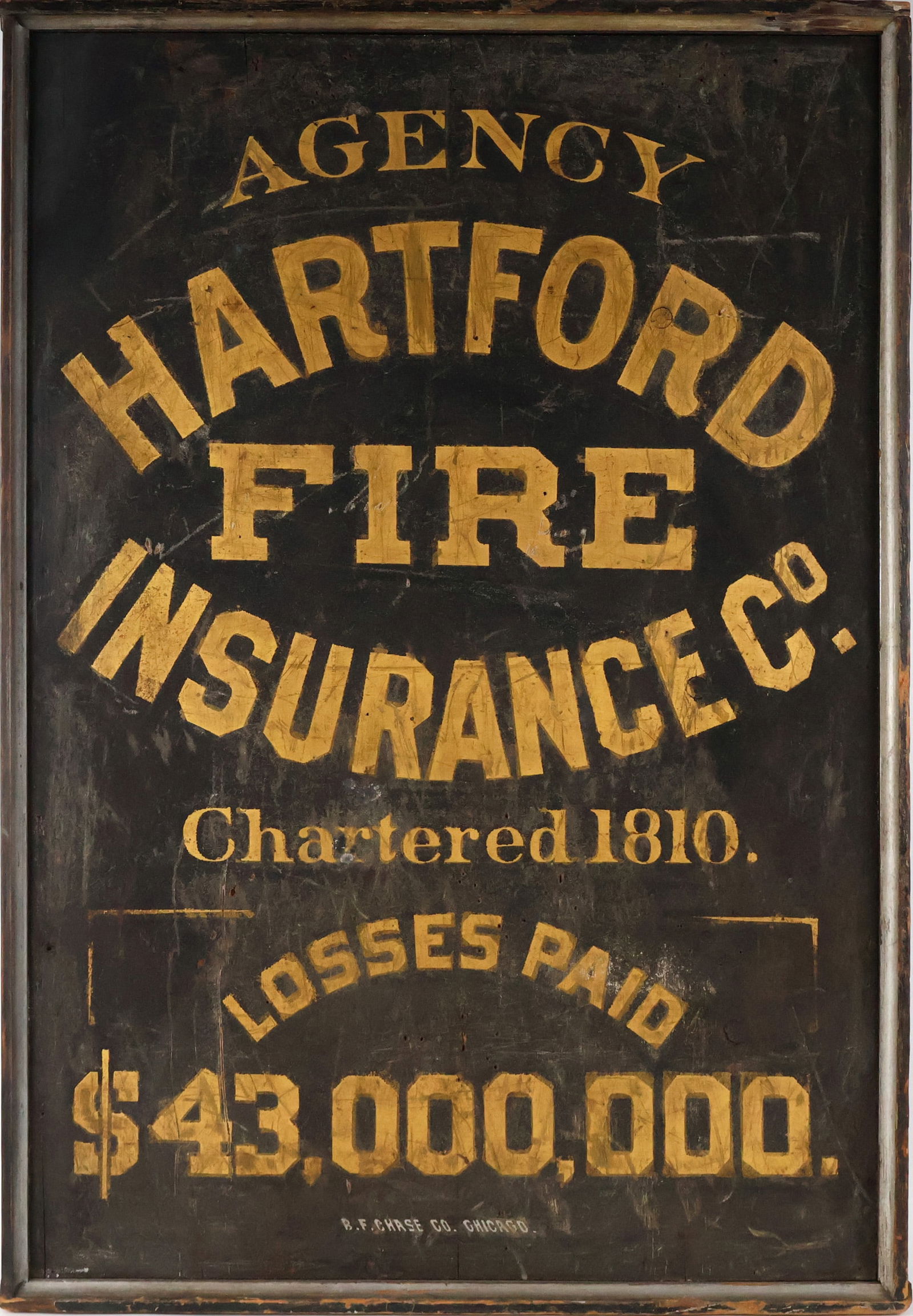 Hartford Fire Insurance Wooden Trade Sign (1 of 10)