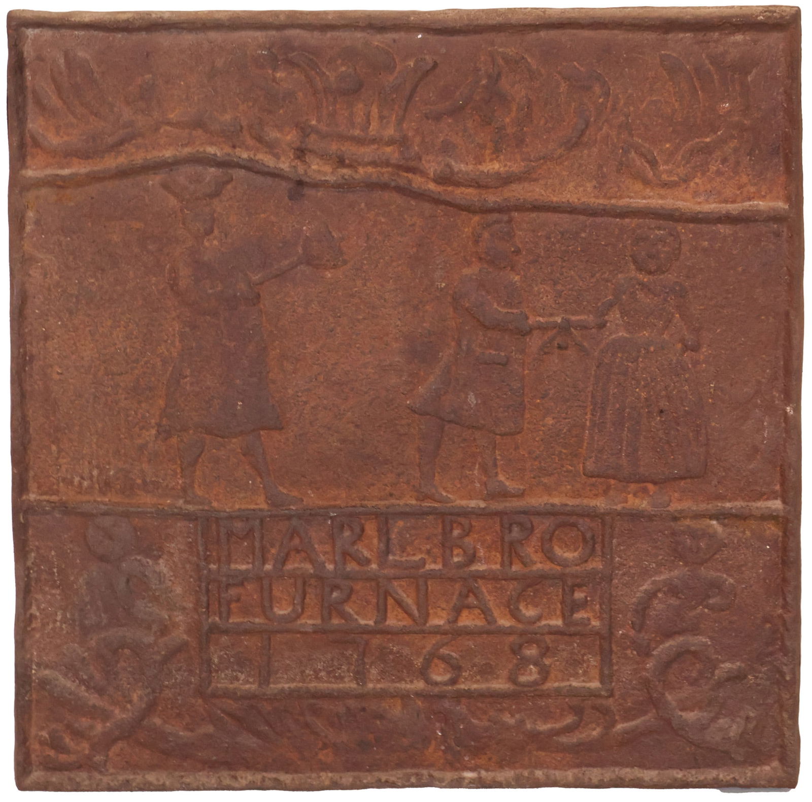 Cast Iron Stoveplate, Depicting the Temptation of Joseph: Cast Iron Stoveplate, Depicting the Temptation of JosephInscribed: DAS WEIB DES SUCHT JOSEPH ZV EXTZVNDE. IM. I.B. MOSE.I 174922 1/2 x 22 3/4 in. (57.2 x 57.8 cm.)