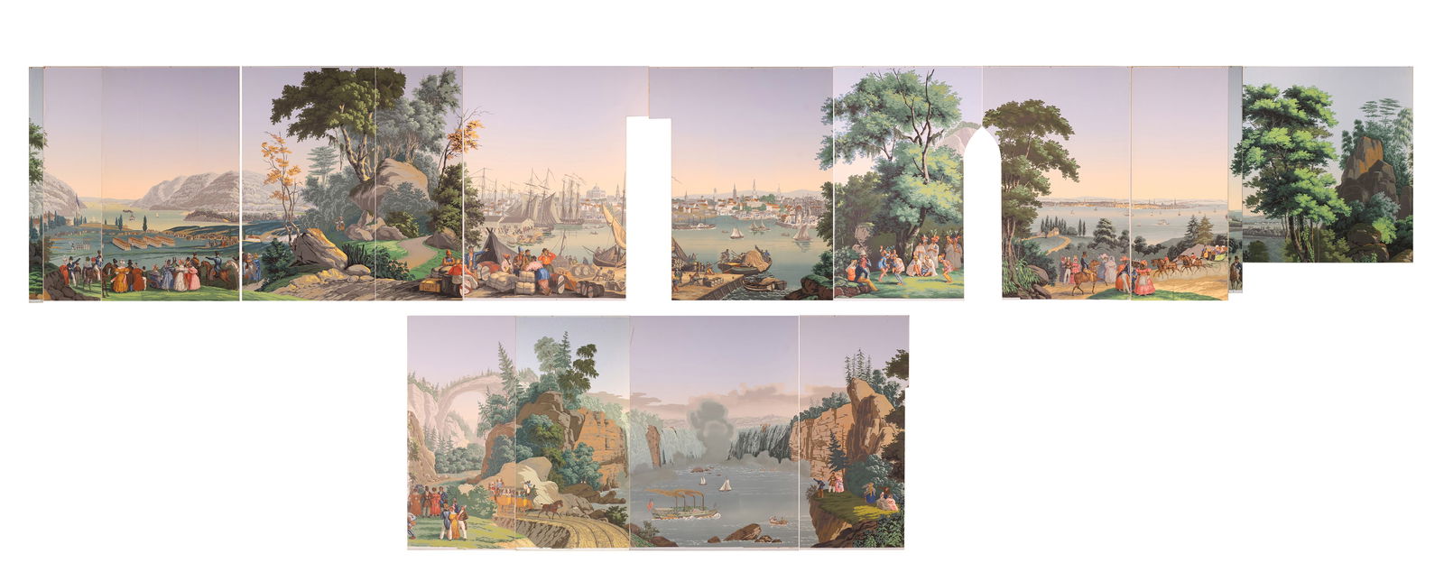 Set of Contemporary Zuber Wallpaper, Views of North America (1 of 19)