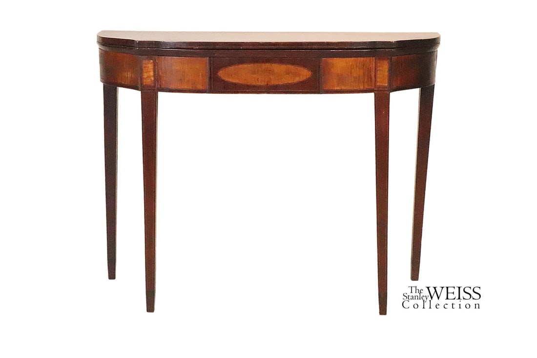 Federal Mahogany and Figured Maple Card Table (1 of 15)