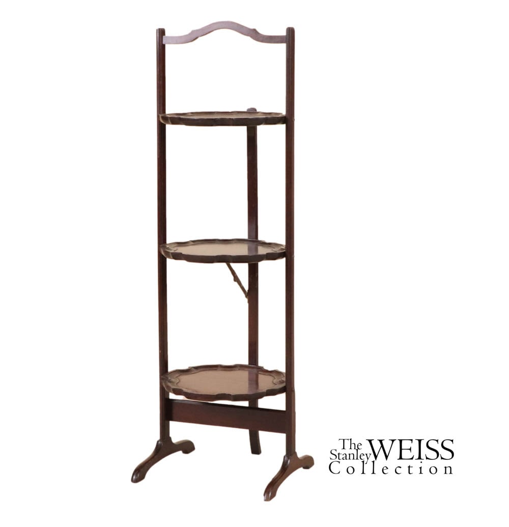 Georgian Style Mahogany Three-Shelf Dish Stand (1 of 10)