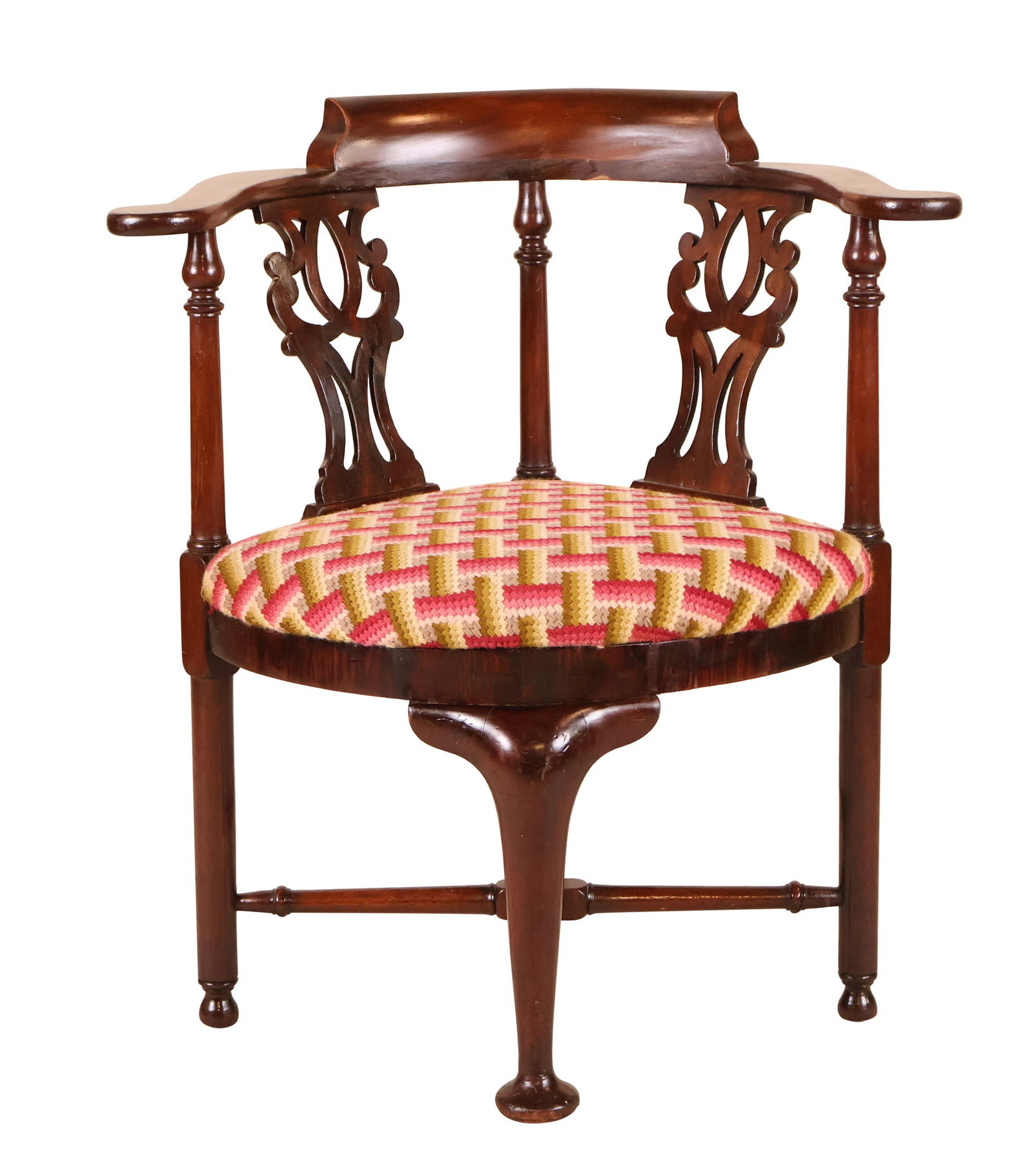 Queen Anne Mahogany Corner Chair (1 of 10)
