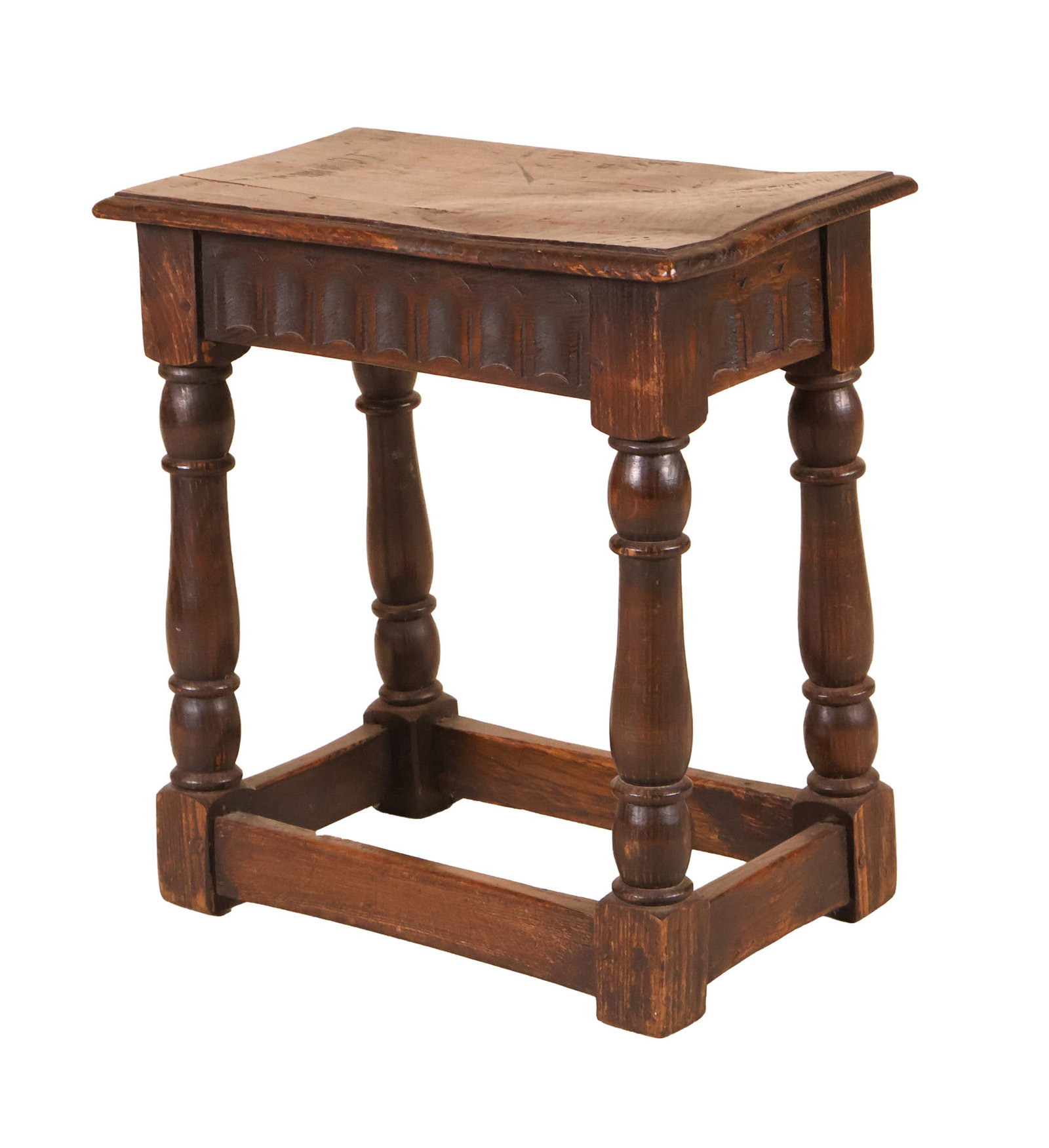 Baroque Style Oak Join Stool (1 of 6)
