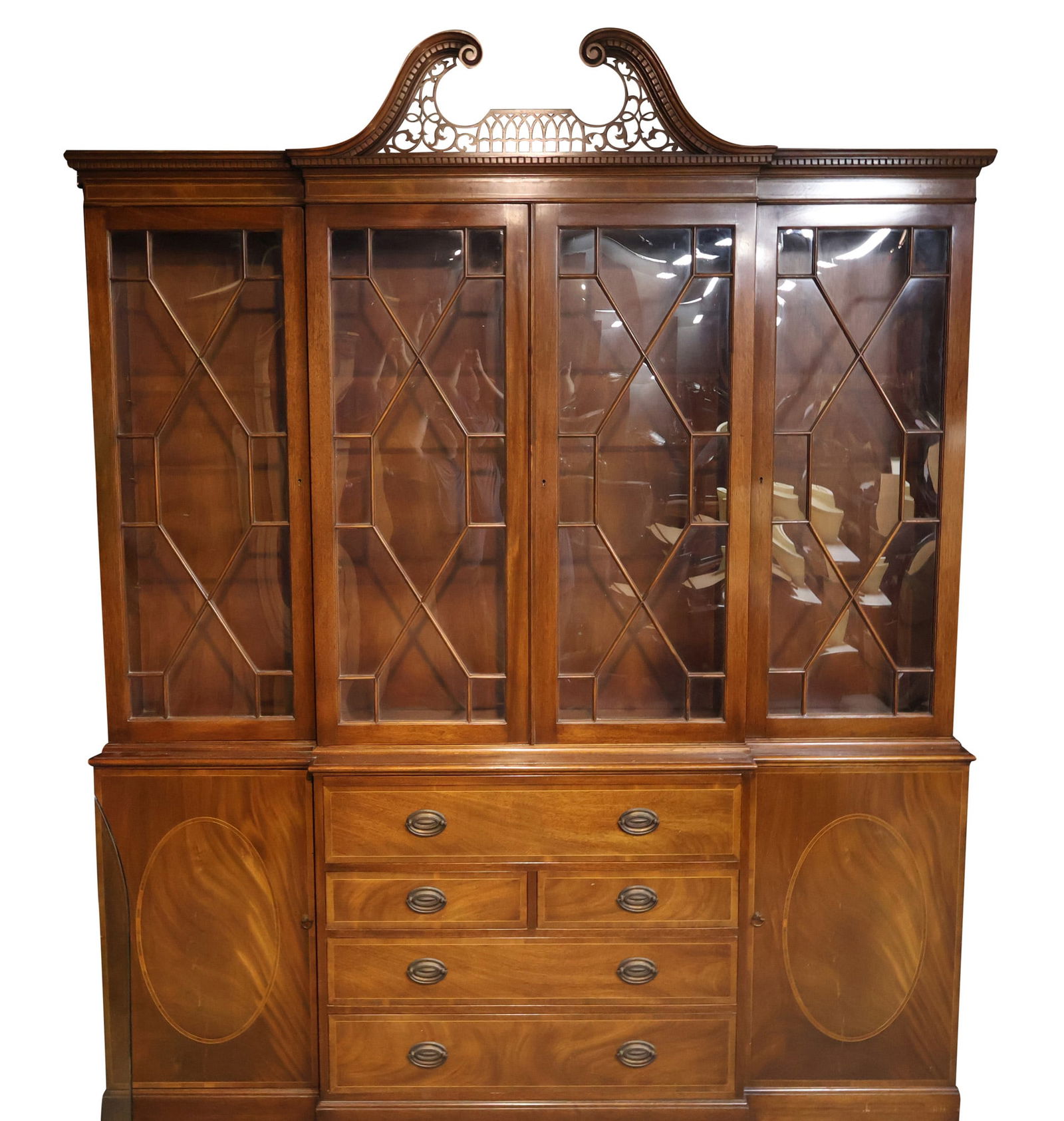 George III Style Mahogany Breakfront (1 of 13)