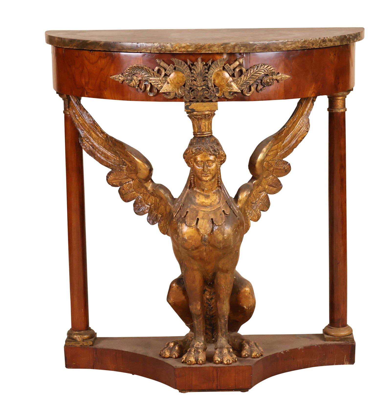 Regency Giltwood Marble Top Pier Table with Figural Base (1 of 20)