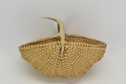 Custom Antler Handled Buttocks Basket