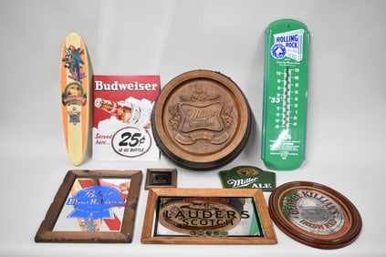 Group of Assorted Beer Signs