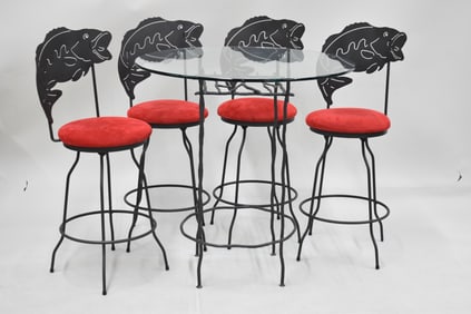 Vintage Set of Four Bass Chairs