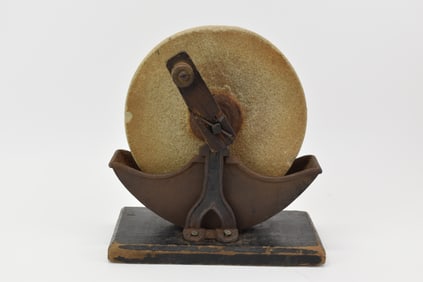Antique Table Top Sharpening Wheel