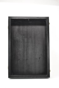 Black Painted Hanging Wall Display Cabinet