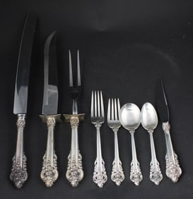 Wallace Sterling Silver "Grande Baroque" Flatware for Twelve