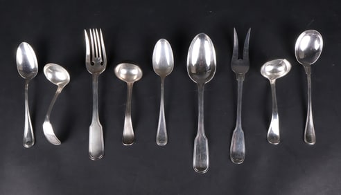 Dutch Silver Serving Fork and Spoon