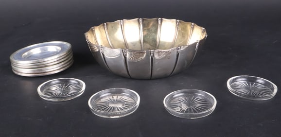Continental 900 Fluted Silver Shallow Bowl