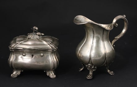 Continental Silver Footed Creamer