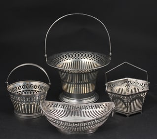 Dutch Silver Reticulated Basket