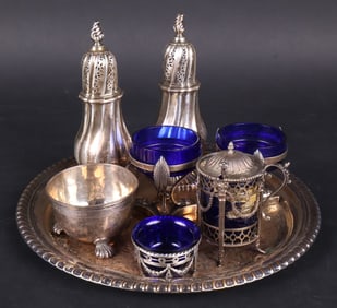 Pair of Dutch Silver Swirl Casters
