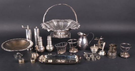 Group of Silver and Silver Plated Hollowware