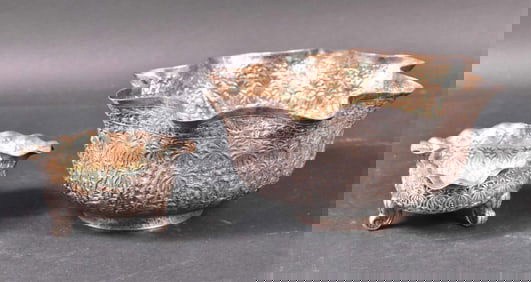 Two Similar Indian Silver Bowls