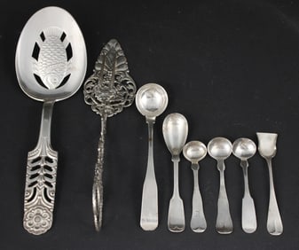 David Anderson Norway Sterling Slotted Fish Spoon