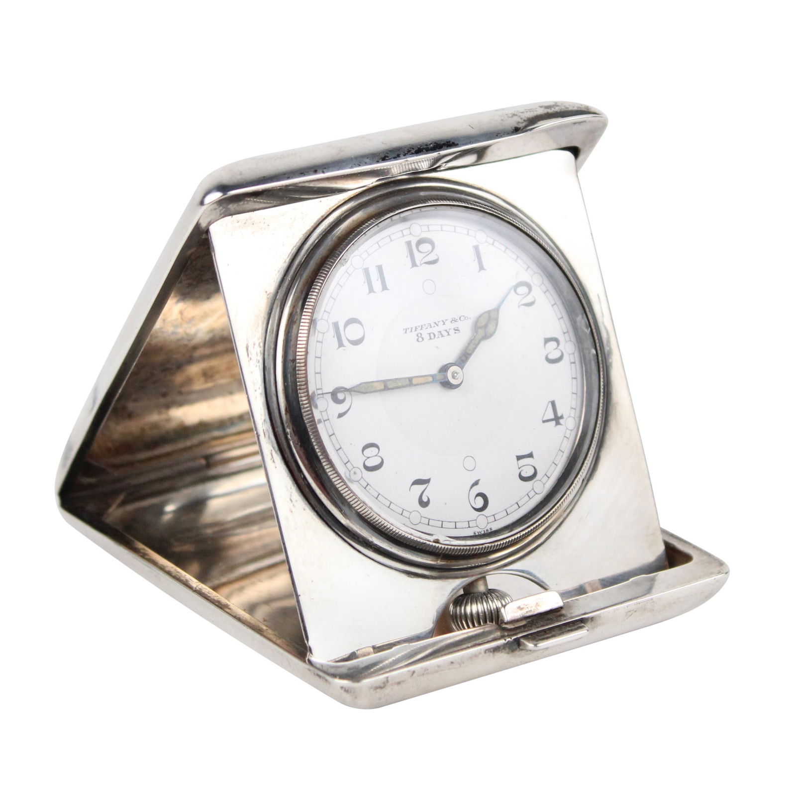 Tiffany Sterling Silver Presentation Travel Clock (1 of 6)