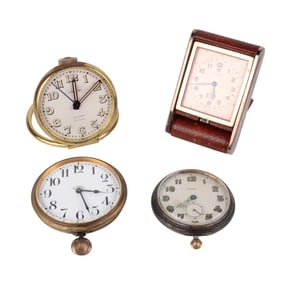Four Travel Alarm Clocks