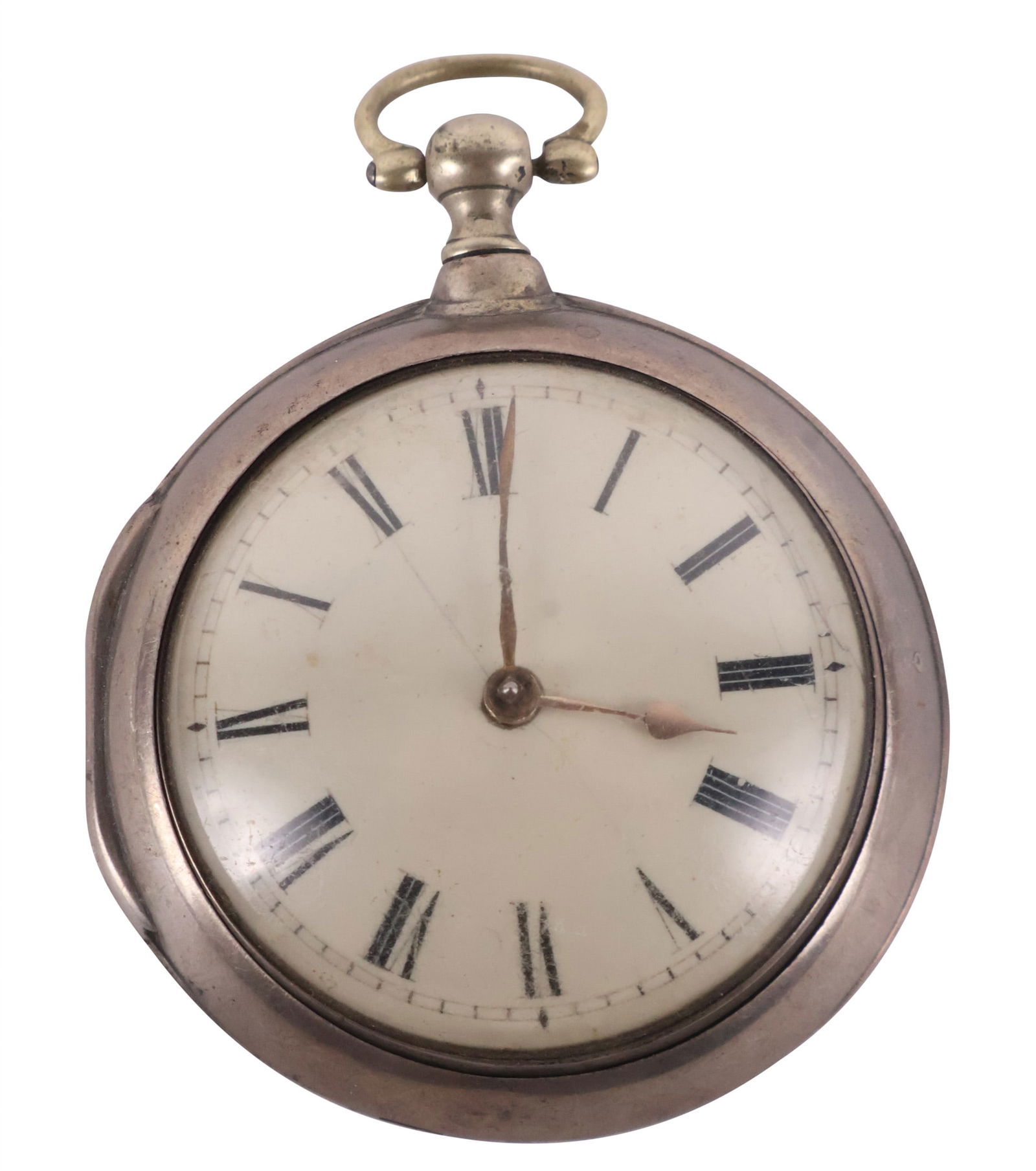 English Pair-Cased Silver Pocket Watch (1 of 8)