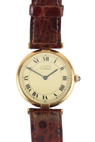 Cartier Paris Vermeil Quartz Argent Watch