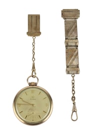 Cyma Yellow Gold Open Face Pocket Watch