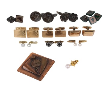 Group of Gold, Jensen Sterling and Costume Jewelry