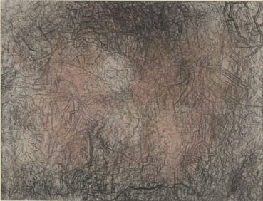 Joseph James Nechvatal, American 1951, XS, Hand Colored Lithograph