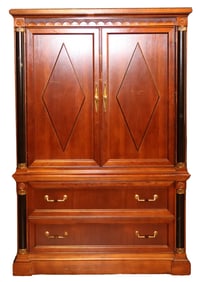 Contemporary Part-Ebonized Entertainment Cabinet
